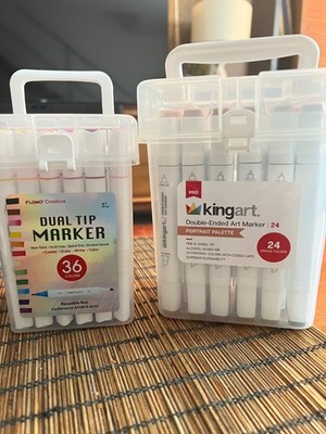 King Art Pro Double Ended Alcohol Art Markers 24 and 36 Count New Boxes