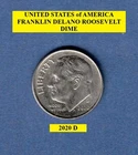 2020 D - Roosevelt 10¢ Dime "Circulated" Actual Coin Shown **FREE S&H**