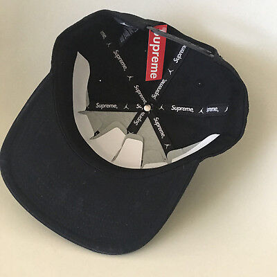 SUPREME AIR JORDAN 6-Panel Snap Back Cap Hat Chicago Bulls SUPREME AIR JORDAN 6-Panel Snap Back Cap Hat Chicago Bulls