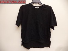 NWT - Zara Women's Black Hi Low T-Shirt, Size S 858043800022