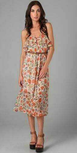 knee length dresses for ladies Bobi Tiered Maxi Skirt Rose / M