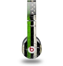 Skin for Beats Solo HD Headphones Cracked Green Line USA American Flag