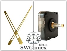 Quarz Uhrwerk extra lang Riesig groß Uhrzeiger Satz Alu TOP Gold 38 cm 55 XXL