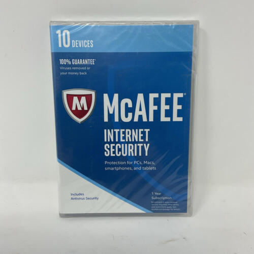 McAfee MIS17ESAORAA 2017 Internet Security, 10 Devices