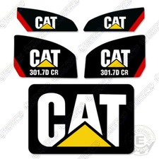 Fits Caterpillar 301.7D CR Mini Excavator Decal Kit Equipment Decals (301.7DCR)