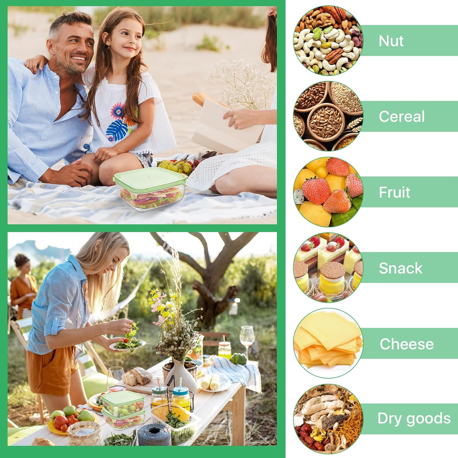 4 Pack Sliced Cheese Container for Fridge, Butter Block Cheese Slicer Holder wit