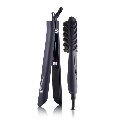 Duet Set - Platinum Flat Iron + Platinum Heating Brush - Picture 3 of 4