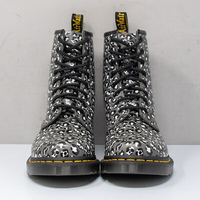 US買付★Dr. Martens 1460 Leopard Leather Lace Up Boots 1460 Women's Leopard Smooth Leather Lace Up Boots in