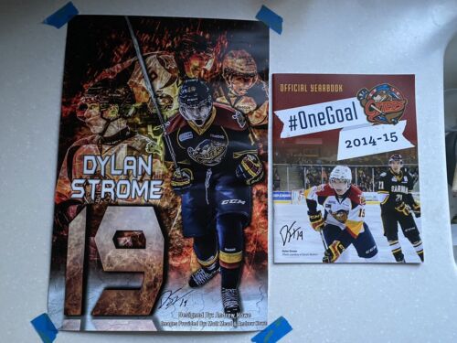 Autographed Dylan Strome Player Poster & Team Yearbook (2pcs) with COA’s - Afbeelding 1 van 12