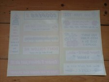 Classic Mini John Cooper Garages S Mpi Genuine Window Sticker Pack NOS Rare 1275