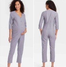 New The Nines By Hatch Maternity Jumper Pants Purple Small Designer Contemporary