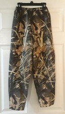 Stearns Dry Wear Realtree Lined Quilted Camo Hunt Rain Pants Poly Size Boys M