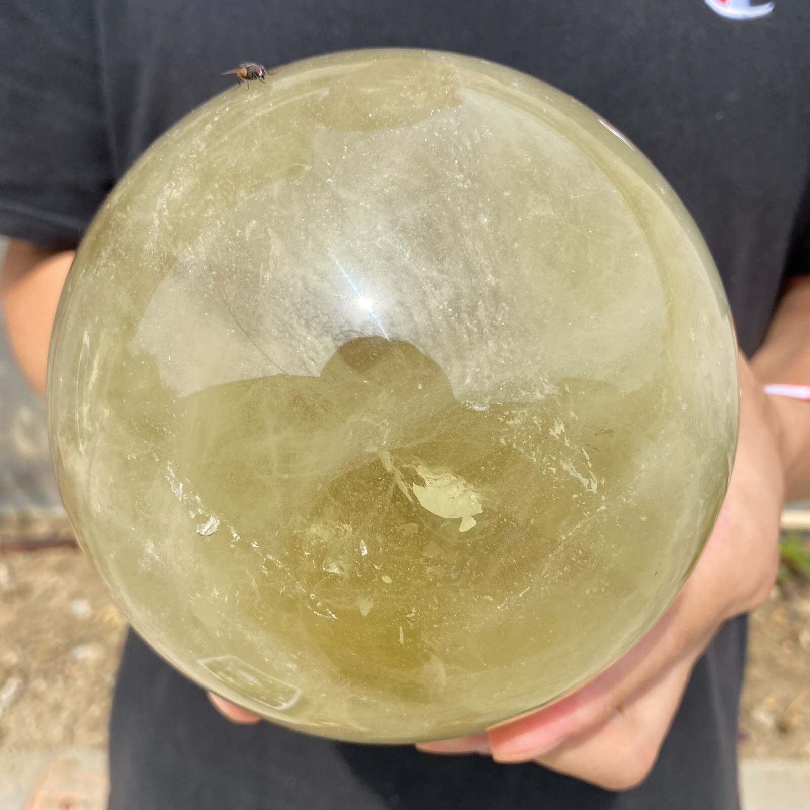 8.5lb Natural Citrine Sphere Quartz Crystal Reiki Healing Gemstone Ball