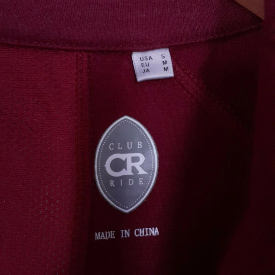 Club Ride Men's Rialto Knit Cycling Jersey 1/2 Zip Maroon Red Size S - Image 3 of 4