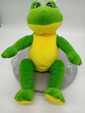 Gund Green/Yellow Beanbag Sitting Flash the Frog Stuffed Animal Plush Toy GUC
