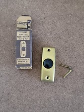 Vintage NOS Brass Rittenhouse Doorbell Electric Push Button New Old Stock NIB