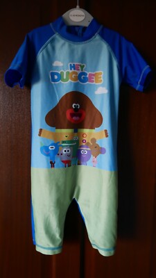 Hey Duggee Unisex Einteiler Badeanzug, Alter 3-4 Jahre, blau