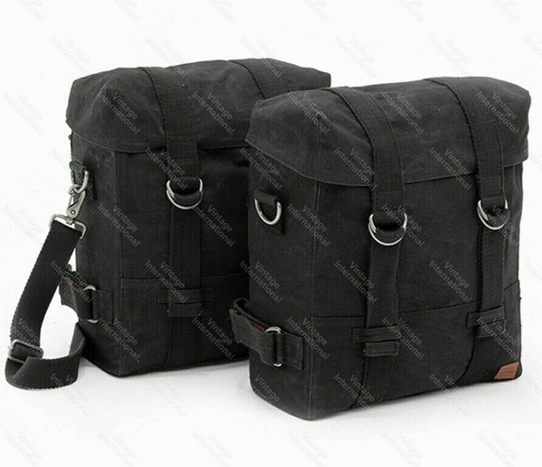MilitäR Satteltaschen Set FüR Royal Enfield Bullet Classic 350Cc 500Cc @Us-image
