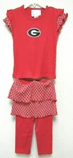 NCAA Georgia Bulldogs Circle G Lattice Shirt & Legging Set Two Feet Ahead #259