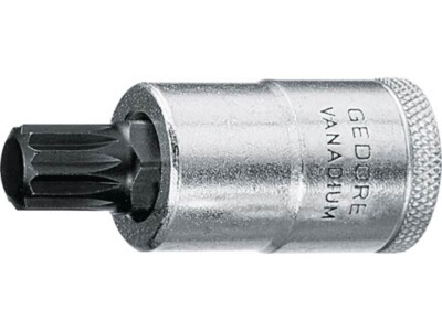 GEDORE 6159780 Steckschlüsseleinsatz INX 19 1/2 '' Innen-Vielzahn M12 Länge 55 m