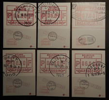 Belgie 1981: Satz Eersttagskarten maximum cards ATM label FRAMA MN 1+2