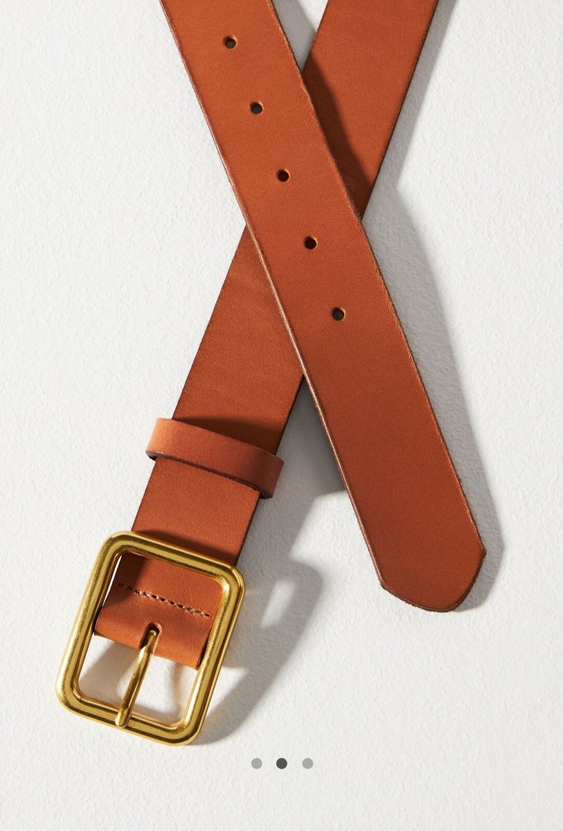 NWT Anthropologie Emerson Leather Belt In Cedar Color Women 