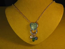 MARIANA NECKLACE SWAROVSKI CRYSTALS HEART PENDANT RGP MOSAIC Gift Christmas
