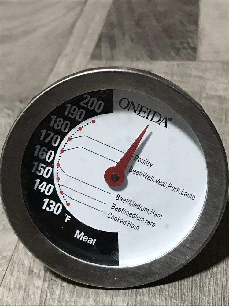 Oneida Meat Thermometer w/ Stainless Steel Sheath 2-3/4” Dial 4-1/2" Stake L W8