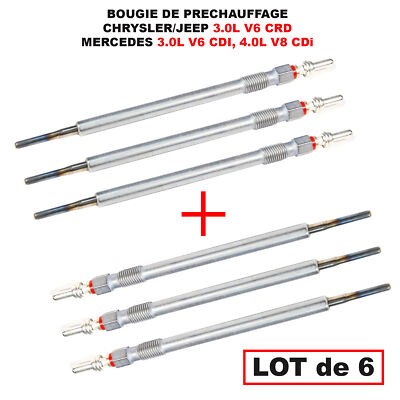 Kit De 6 Bougies De Préchauffage NONSTOP Pour Chrysler PT Cruiser 2.2 CRD - Réf 05080046AA - Neuf