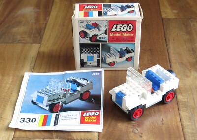 Vintage JEEP Lego Set 330-210 1968 Model Maker Samsonite