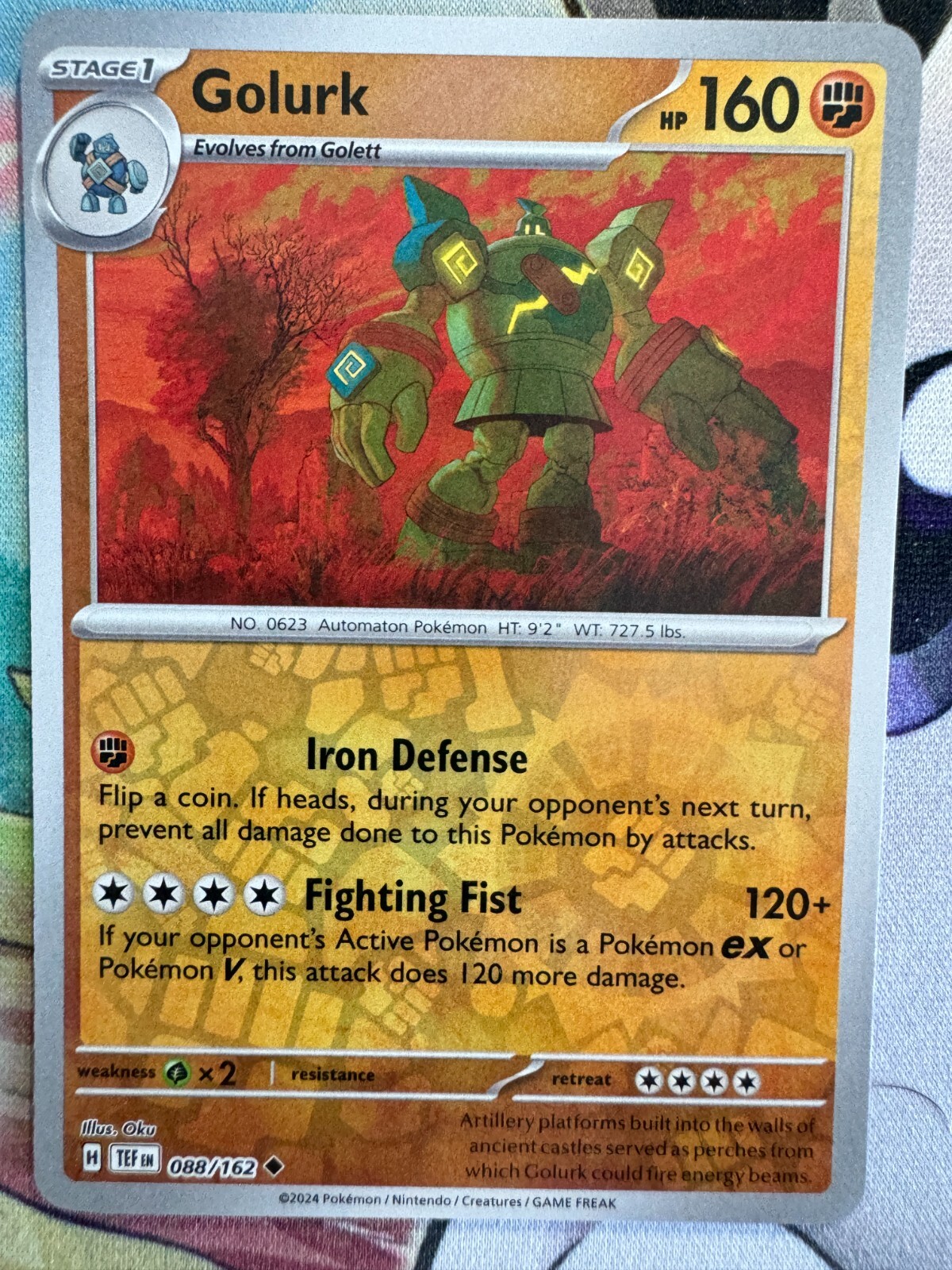 Golurk Reverse Holo English Pokemon TCG BKK746]