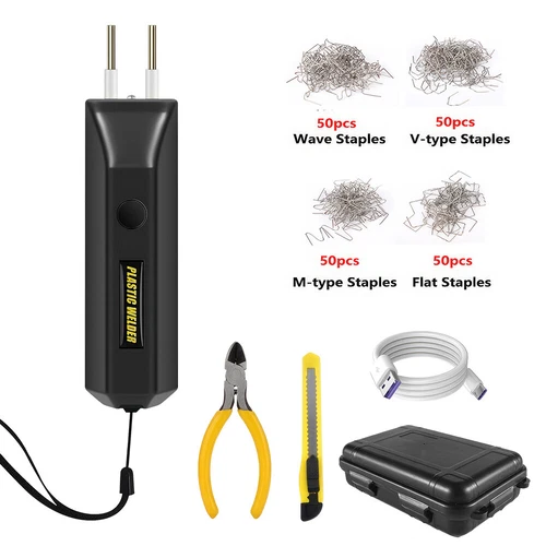 USB Car Bumper Repair Plastic Welder Hot Stapler Welding Gun Machine+200 Staples - Bild 16 von 16