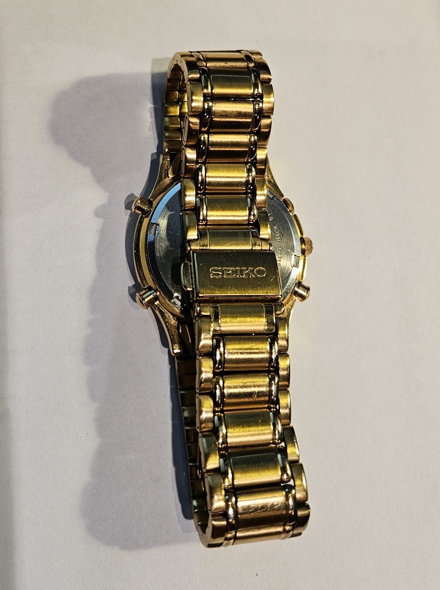 Seiko Quartz World Timer 5T52-6A29 Chronograph Alarm Men's Seiko Quartz World Timer 5T52-6A29 Chronograph Alarm Men's