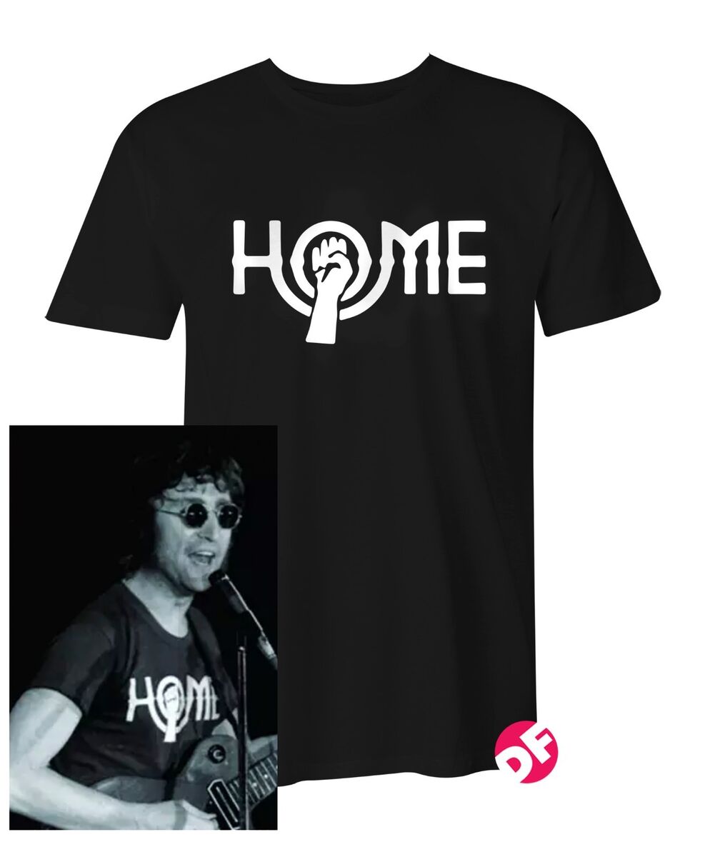 John Lennon HOME Replica vintage famous rare style T shirt John Lennon HOME Replica vintage famous rare style T shirt