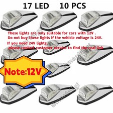 10x 17LED White Cab Marker Light Top Roof Light LED for Trucks Peterbilt Kenwort