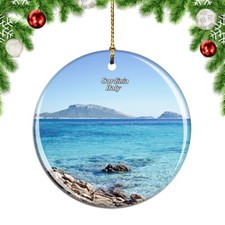 Italy Sardinia Christmas ornament city travel souvenir