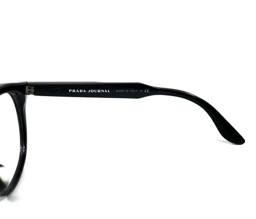 Prada Journal Eyeglasses Frames VPR13S-F 1AB-1O1 Polished Asian Fit 50-18-140 - Picture 8 of 12