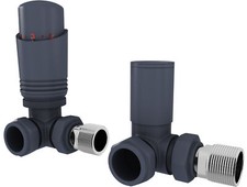 UK Radiators Thermostatic TRV Radiator Valves 1/2"x15mm Angled/Corner *TRVPack*