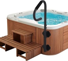 Hot Tub Handrail LED Light Rotatable Spa Side Handrail 35"-57" Adjustable Height