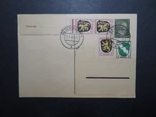 Germany 1946 French Zones On Hilter Postal Card Used / Hinge Rems (III) - Z11721