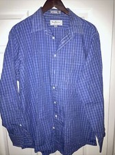Burberrys Vintage Dress Shirt Blue 17 -34