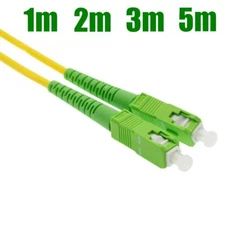 1M 2M 3M 5M SC/APC to SC/APC Simplex Single Mode Fiber Optic Patch Cable Yellow