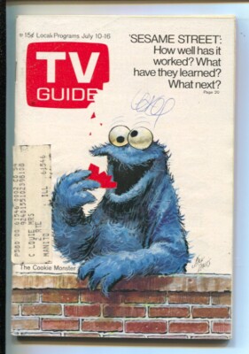 MAG: TV Guide 7/10/1971-Cookie Monster cover by Jack Davis-Eastern Illinois e...