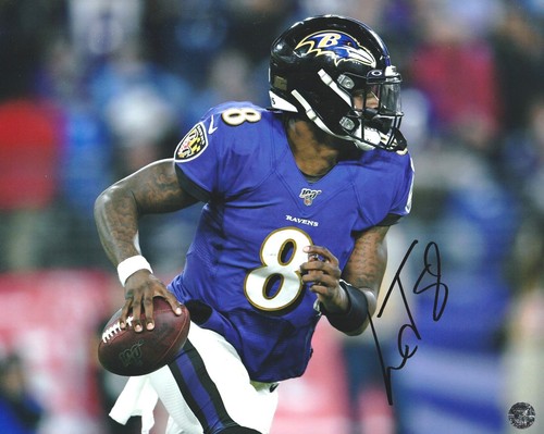 Lamar Jackson Autographed Baltimore Ravens 8x10 Photo #1 with COA/Hologram