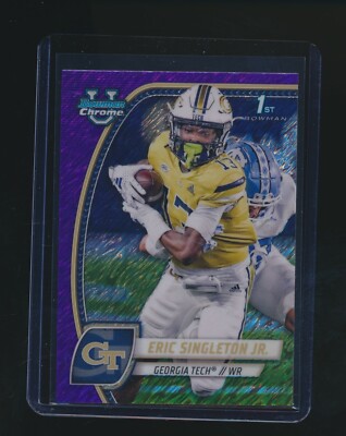 ERIC SINGLETON JR. 2024 BOWMAN CHROME U PURPLE WAVE REFRACTOR #71