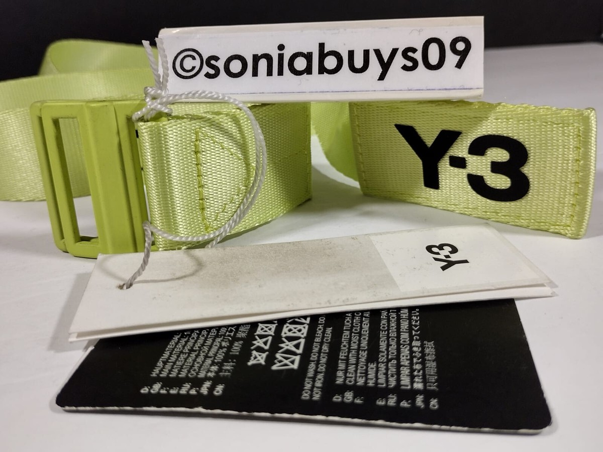 Adidas Unisex Y-3 Classic Logo Belt, Semi Frozen Yellow Adidas Unisex Y-3 Classic Logo Belt, Semi Frozen Yellow