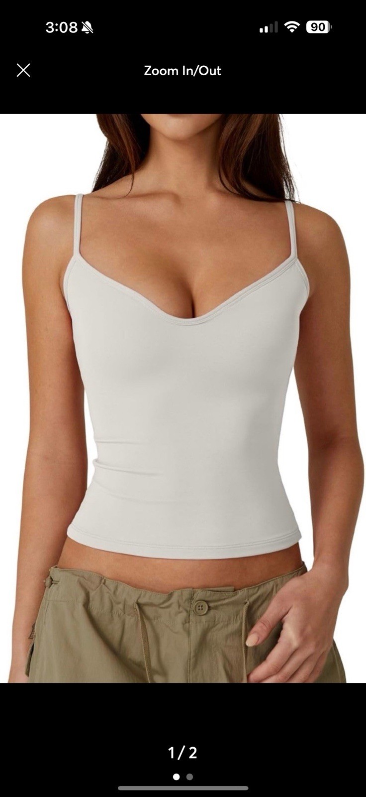 Women Spaghetti Strap Sweetheart Neck Sleeveless Top Slim Fit Going Out Camisole