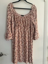 As U Wish Women’s Floral Dress Off The Shoulder Dress Size 3X