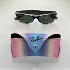 Ray-Ban RB2132 Kids Wayfarer Sunglasses Blue Transparent 6188 52-18 Green Lens