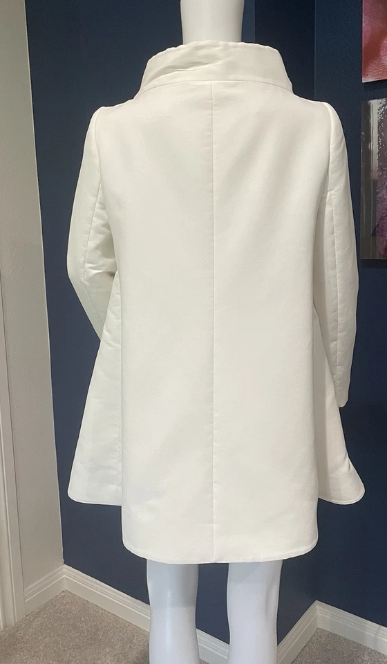 Stella McCartney White Runway Swing Coat Size 40 $2400 Retail - Image 3 of 4